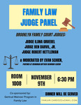 Family Law Judge Panel by Cardozo Family Law Society and Gertrud Mainzer Program in Family Law, Policy and Bioethics