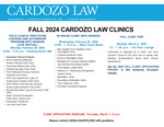Fall 2024 Cardozo Law Clinics by Benjamin N. Cardozo School of Law