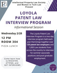 Loyola Patent Program Info Session by Cardozo Intellectual Property Law Society (IPLS) and Cardozo Women in Tech Law