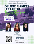 Exploring Plaintiffs’ Law Careers Beyond Big Law by Cardozo Latin American Law Student Association (LALSA) and Cardozo Labor and Employment Law Society