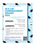 2024 Student Speak Off  JD & LLM Commencement Speaker 2024