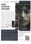 2025 Lemkin Award by Cardozo Law Institute in Holocaust and Human Rights (CLIHHR), Institute for the Study of Genocide, and Elyse Semerdjian