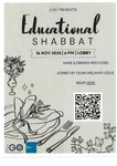 Educational Shabbat by Jewish Law Student Association (JLSA), The Jewish Grad Organization, and Melanie B. Leslie