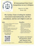 IX International Moot Court Competition in Law & Religion by Dmytro Vovk and IMCC in Law & Religion