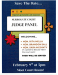 Save The Date: Surrogate Court Judge Panel by Cardozo Trusts and Estates Law Society, Hon. Rita Mella, Hon. Brandon Sall, and Hon. Sara McGinty