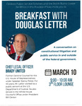 Breakfast with Douglas Letter by Cardozo Public Service Scholars Program and Jacob Burns Center for Ethics in the Practice of Law