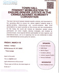 Town Hall Feminist Mobilization to Ensure Gender Justice in the Crimes Against Humanity Convention