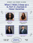 What I Wish I Knew As A 1L Part 2: Journals and Honor Societies