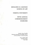Fifth Annual Commencement Exercises by Benjamin N. Cardozo School of Law